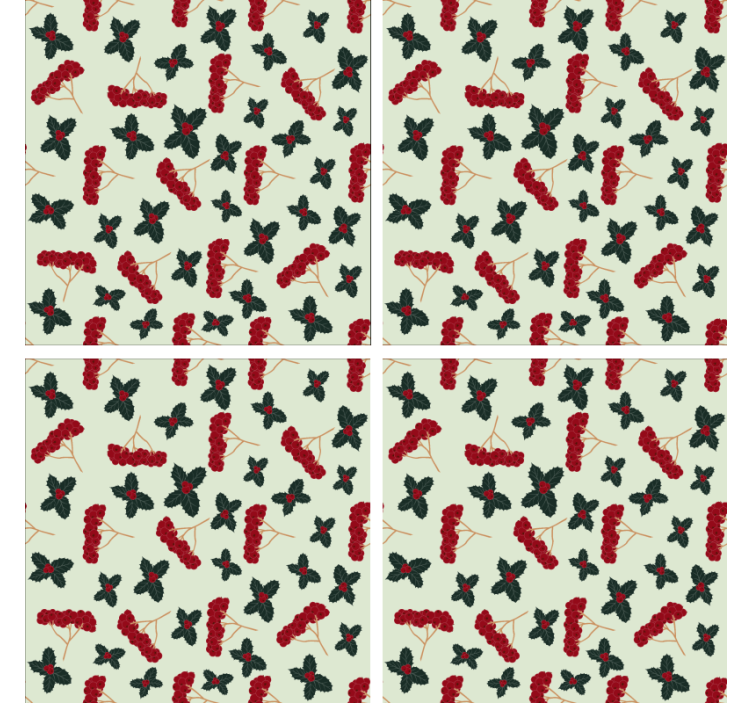 杯垫纹理与花卉灵感背景相结合 - TenStickers