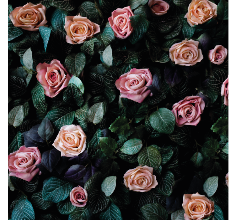 盲人怪物浪漫花卉图案 - TenStickers