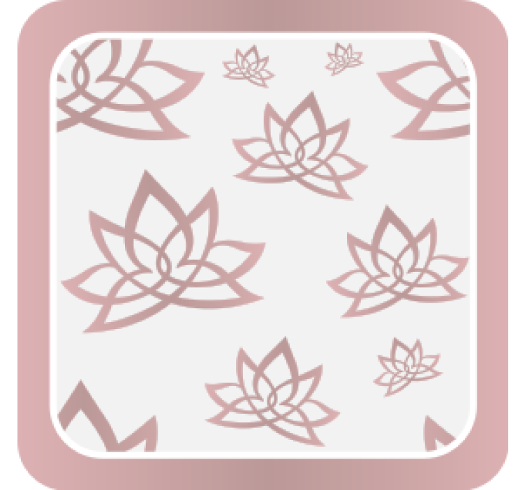 杯垫纹理与莲花图案相结合 - TenStickers