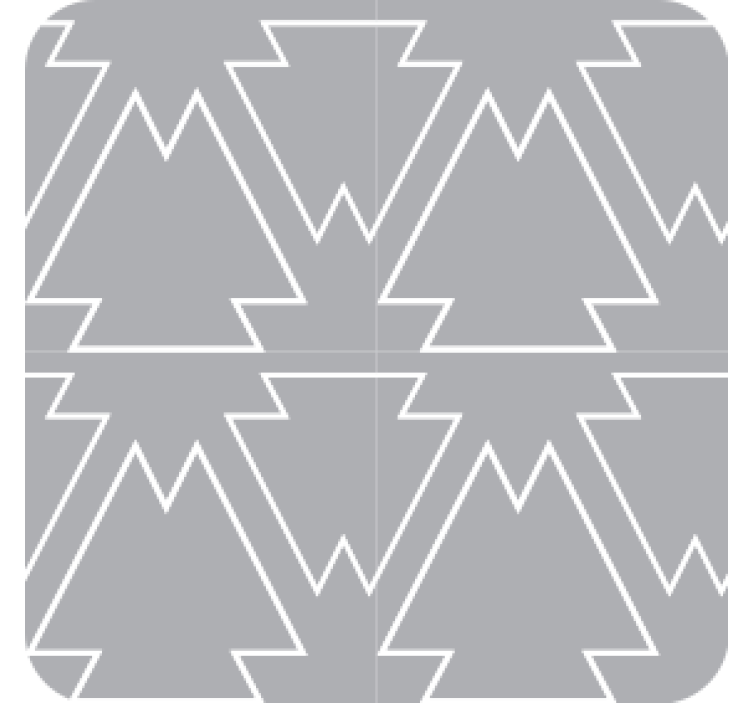 杯垫纹理与角形树木图案相结合 - TenStickers