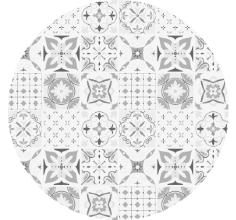 杯垫纹理几何花卉排列 - TenStickers