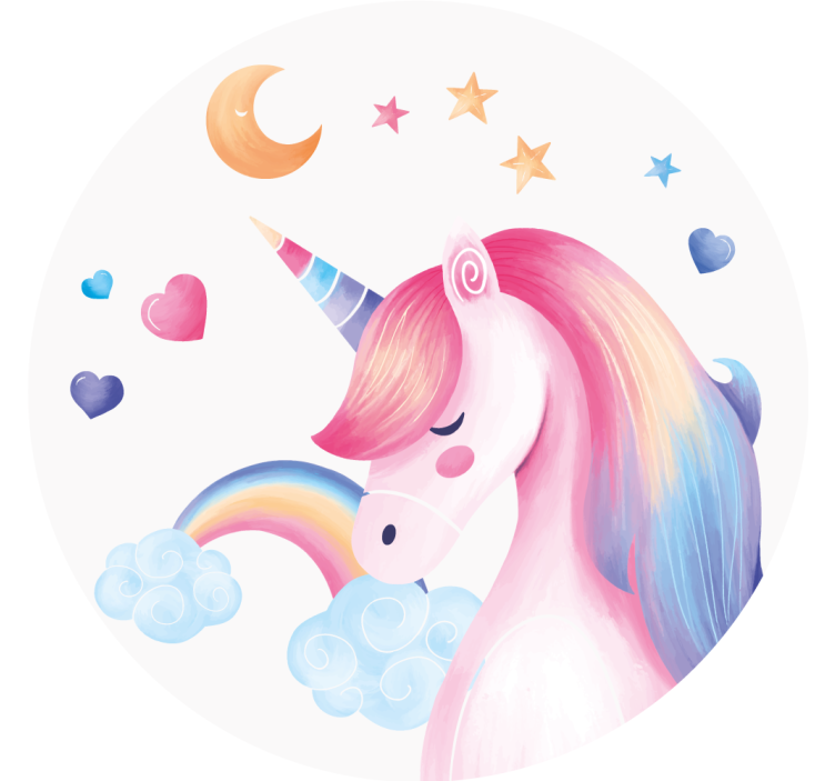 盲人怪物的奇幻独角兽插图 - TenStickers