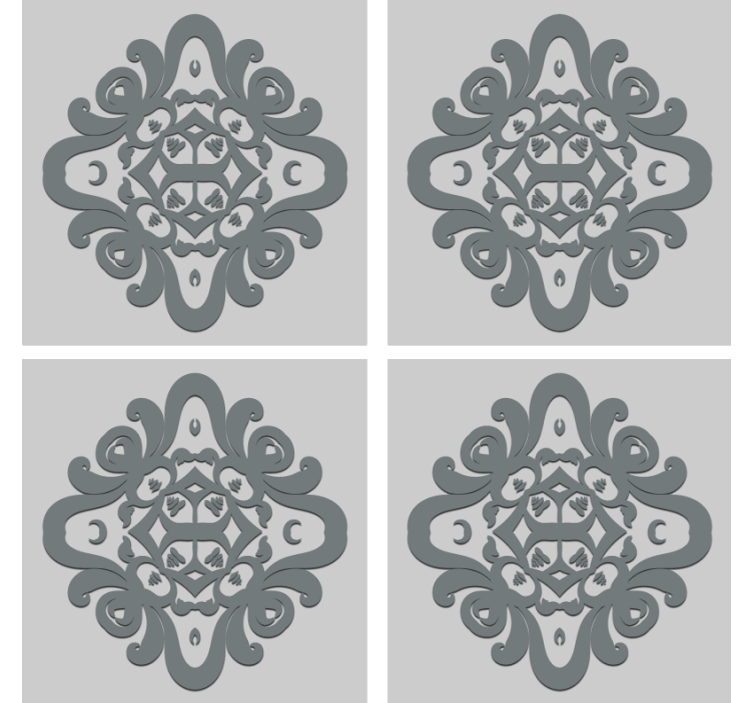 杯垫纹理精美图案设计 - TenStickers