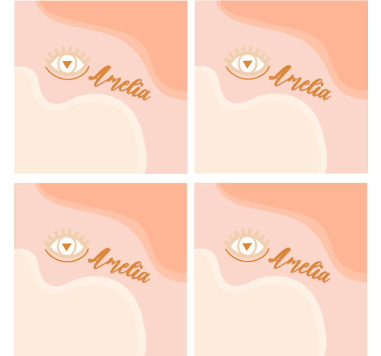 定制杯垫个性化柔和曲线 - TenStickers