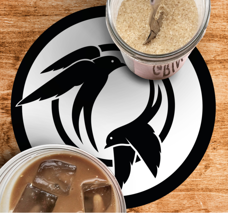 黑白燕子鸟现代过山车 - TenStickers