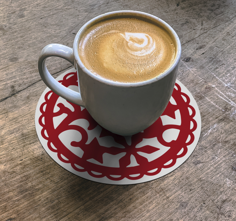 圣诞雪花复古杯垫 - TenStickers