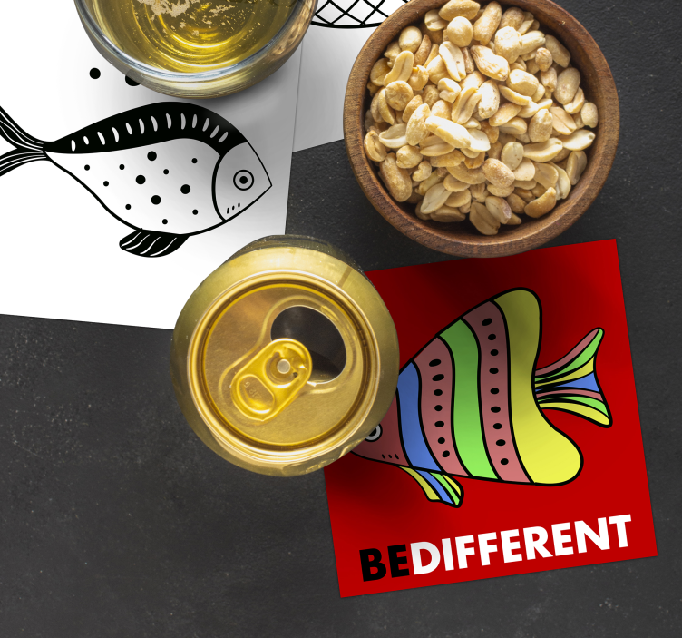 惊人的逆流文字杯垫 - TenStickers