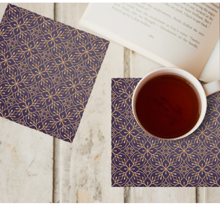 优雅的印度设计复古杯垫 - TenStickers
