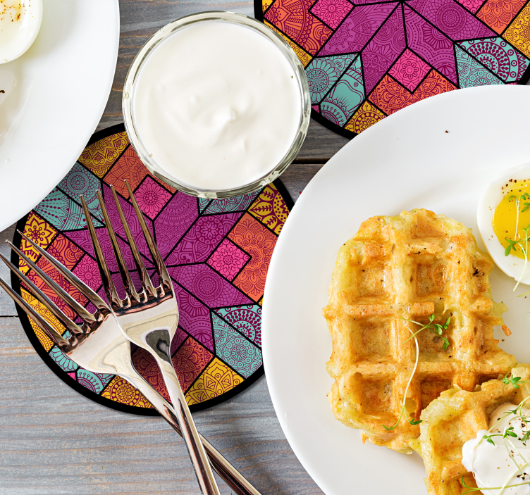 佩斯利马赛克饮料杯垫 - TenStickers