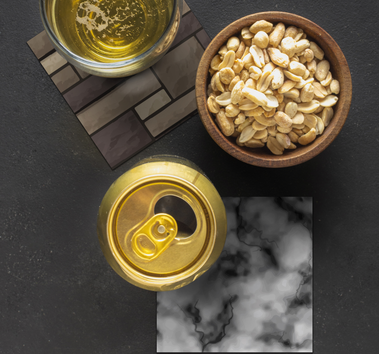 逼真的纹理喝杯垫 - TenStickers