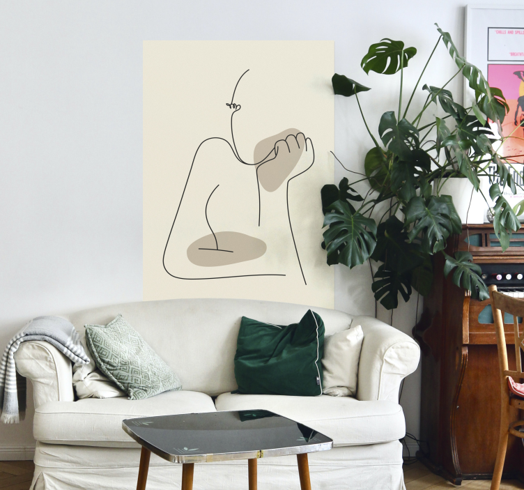 抽象线条艺术正面海报 - TenStickers