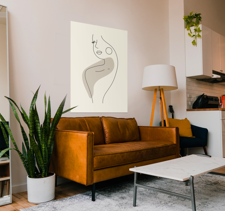 抽象线条艺术简介海报 - TenStickers