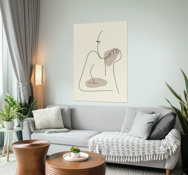 抽象线条艺术正面海报 - TenStickers