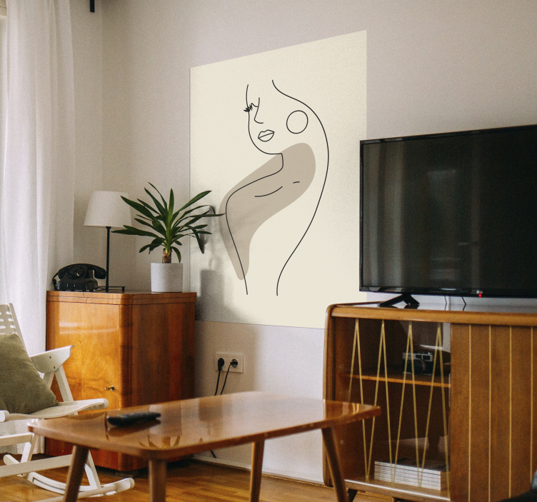 抽象线条艺术简介海报 - TenStickers