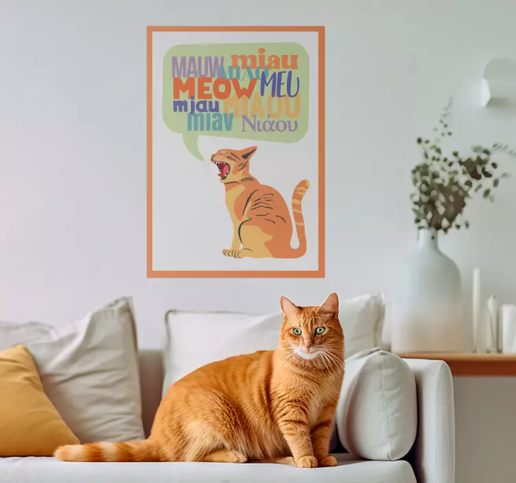 儿童房的海报 猫喵喵 - TenStickers