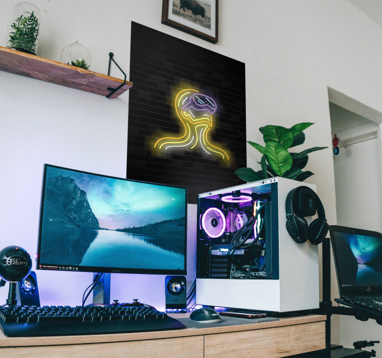 游戏虚拟现实海报 - TenStickers