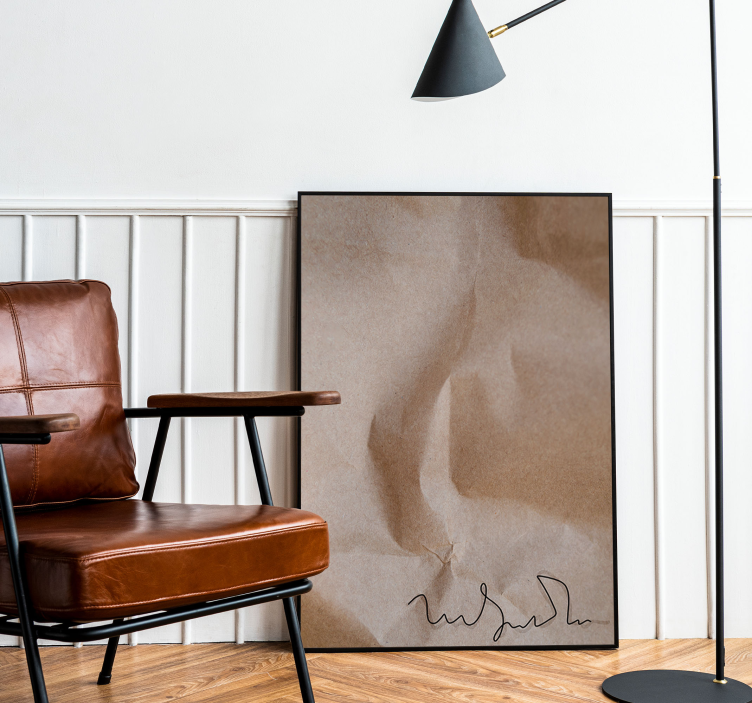 抽象的海报 旧纸签名 - TenStickers