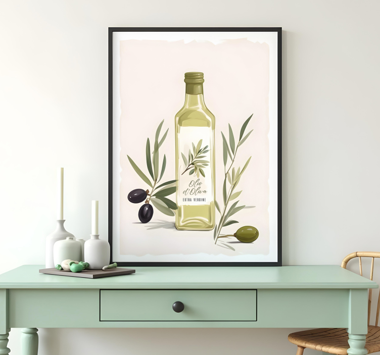 海报：橄榄油瓶 - TenStickers