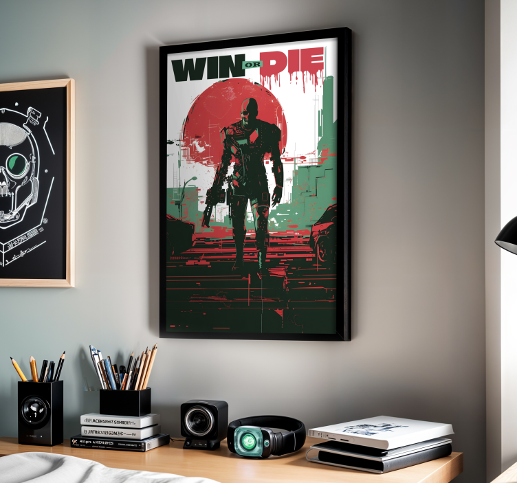 视频游戏海报 机器人 - TenStickers