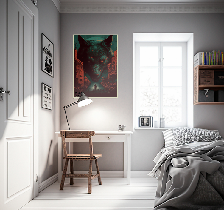 狼电影海报动物海报 - TenStickers