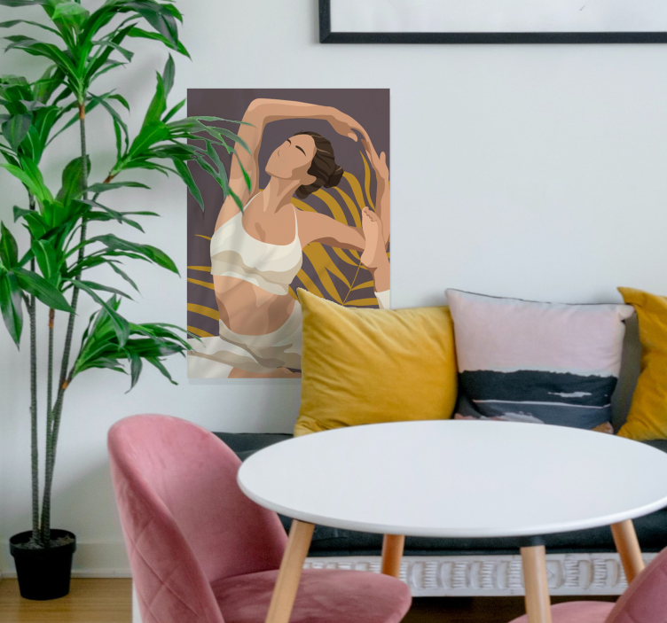 其他体育海报 瑜伽插图 - TenStickers