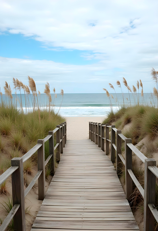 写实照片海报风中的海滩 - TenStickers