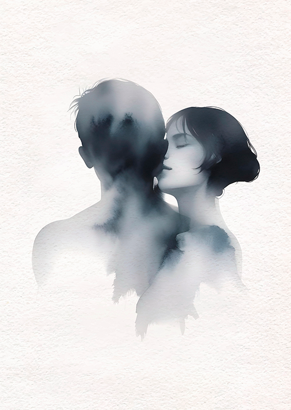 极简主义海报 迷人的情侣 - TenStickers