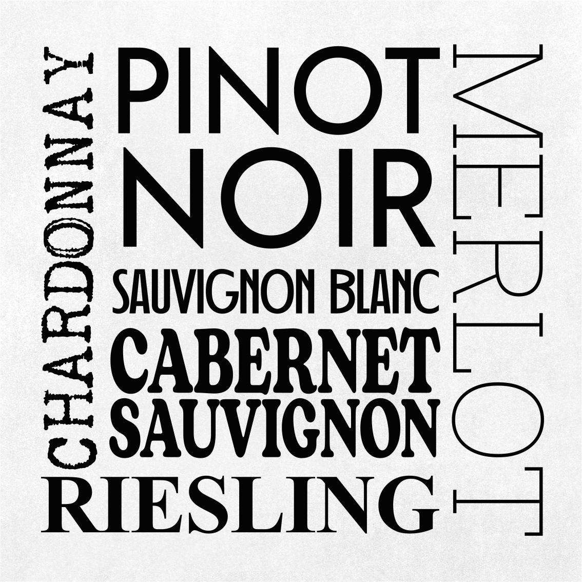 厨房宣传画与葡萄酒种类 - TenStickers