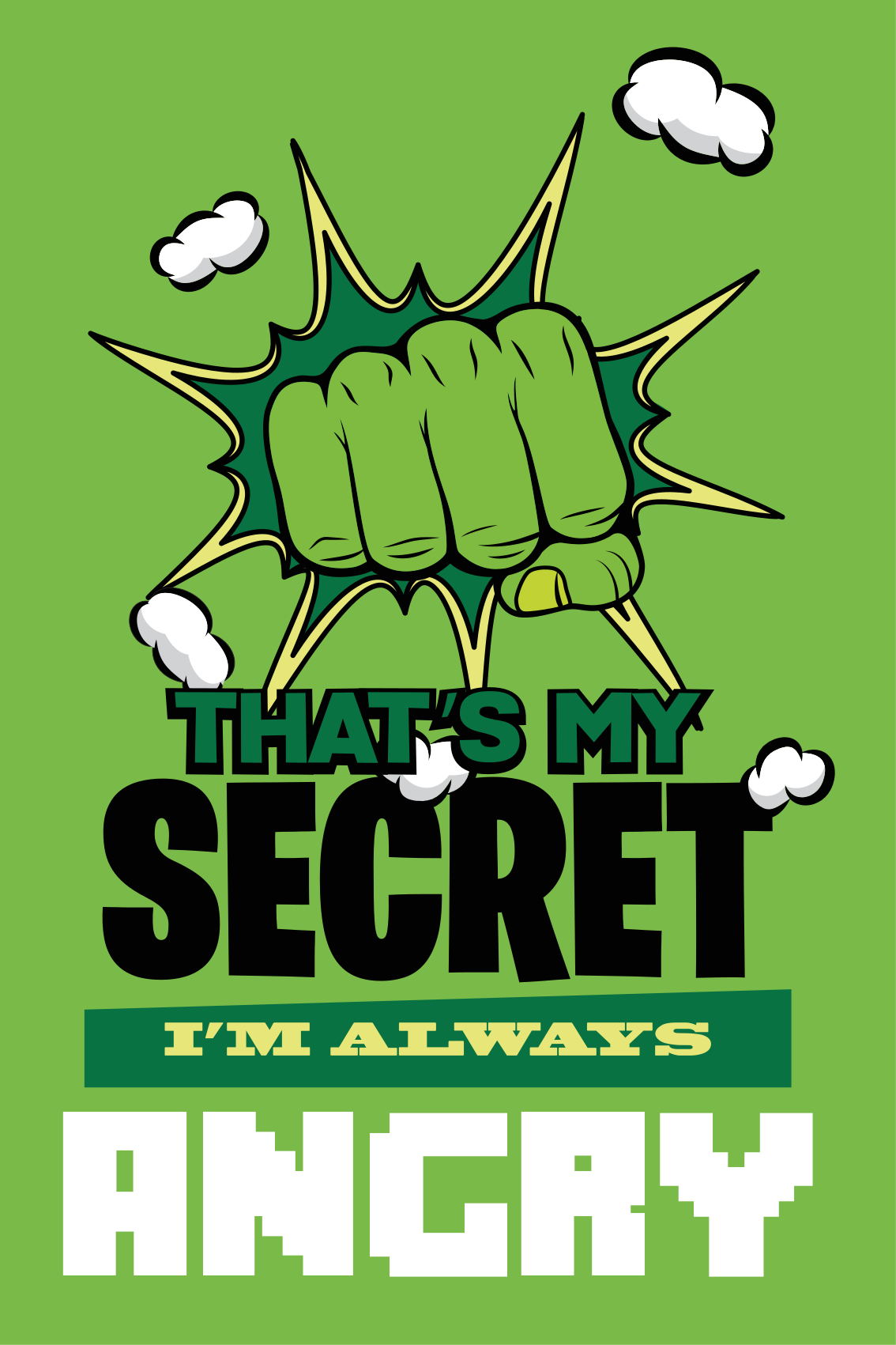 青少年卧室的宣传画我总是很生气 - TenStickers