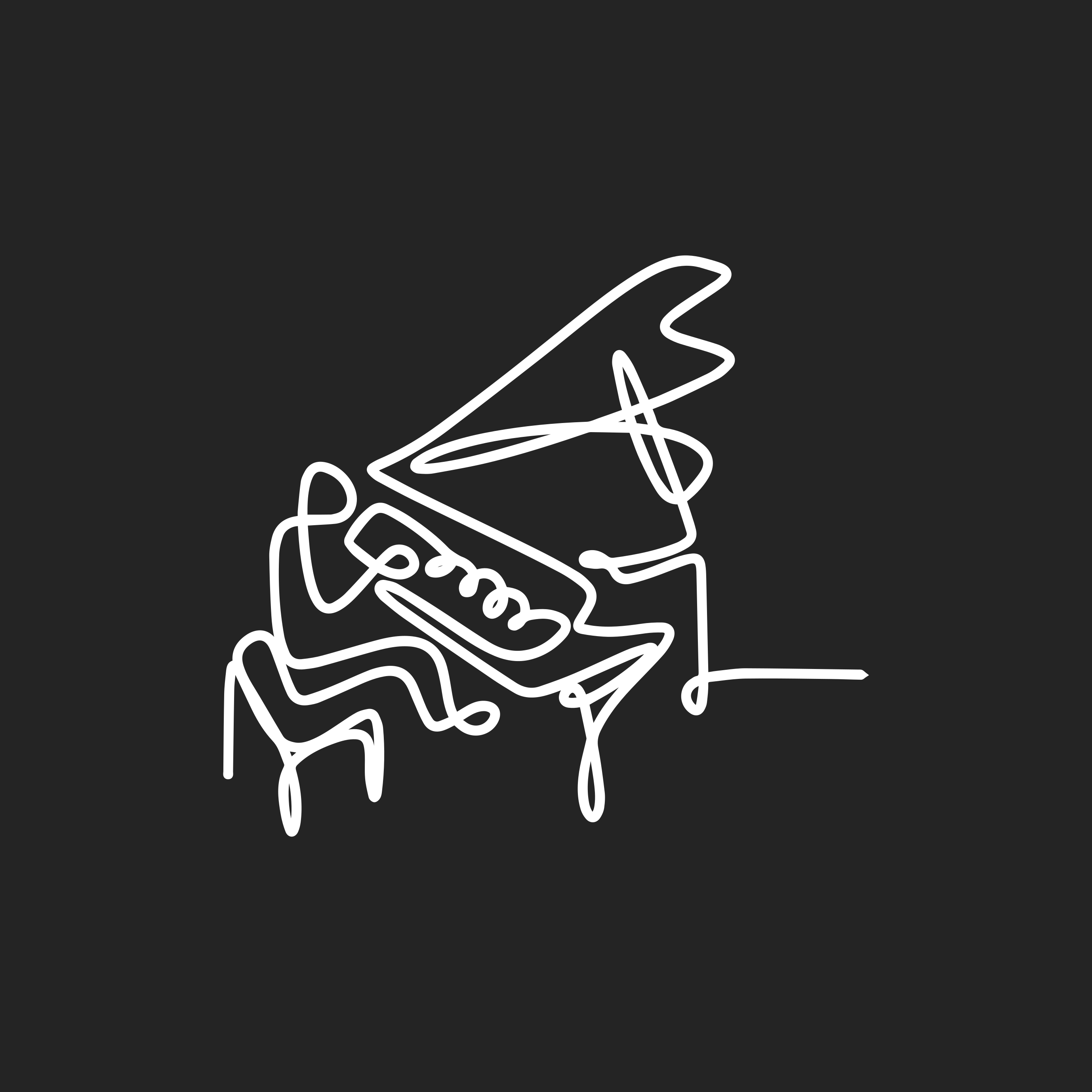 客厅海报可爱钢琴家线条艺术设计 - TenStickers