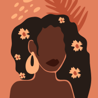 花卉宣传画展现美学抽象女性 - TenStickers