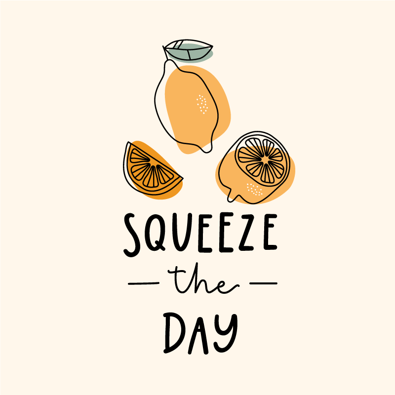 句子海报：幽默的柠檬与橙子名言 - TenStickers