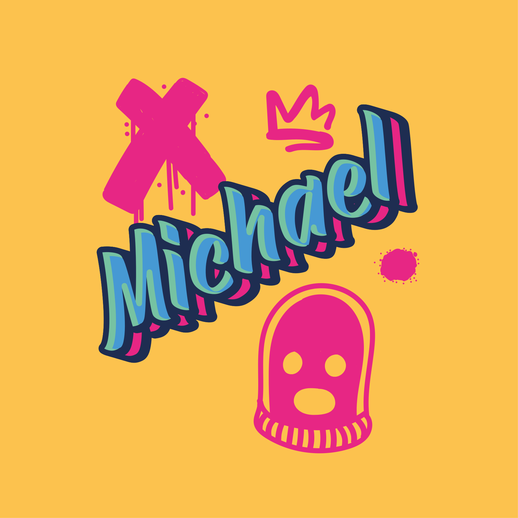 青少年卧室的宣传画大胆字母表达 - TenStickers