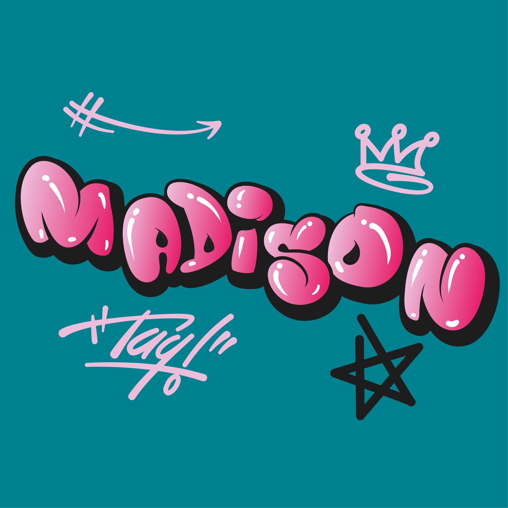 青少年卧室的宣传画创意名称设计 - TenStickers