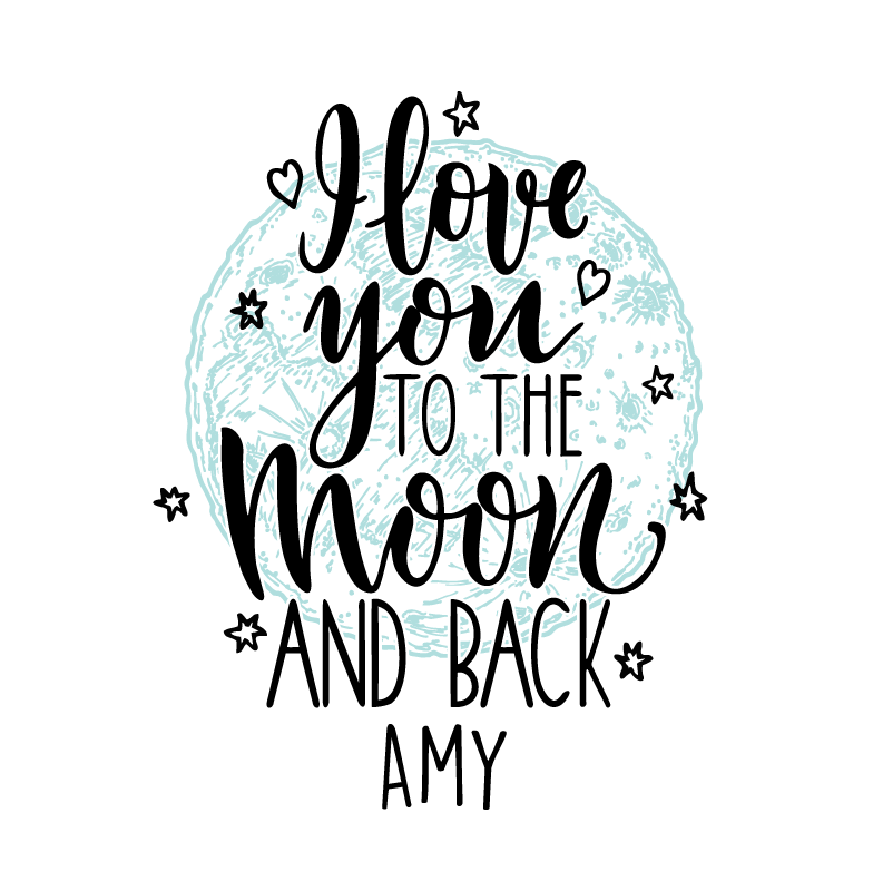 节庆和活动海报我爱你月亮 - TenStickers