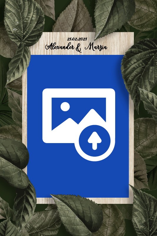 节庆和活动海报：婚礼手与花束 - TenStickers