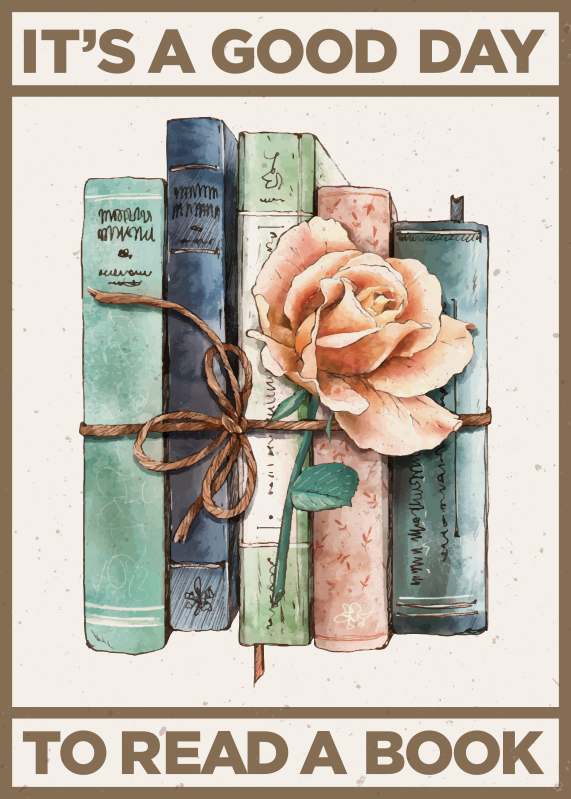 老式书籍海报打印 - TenStickers