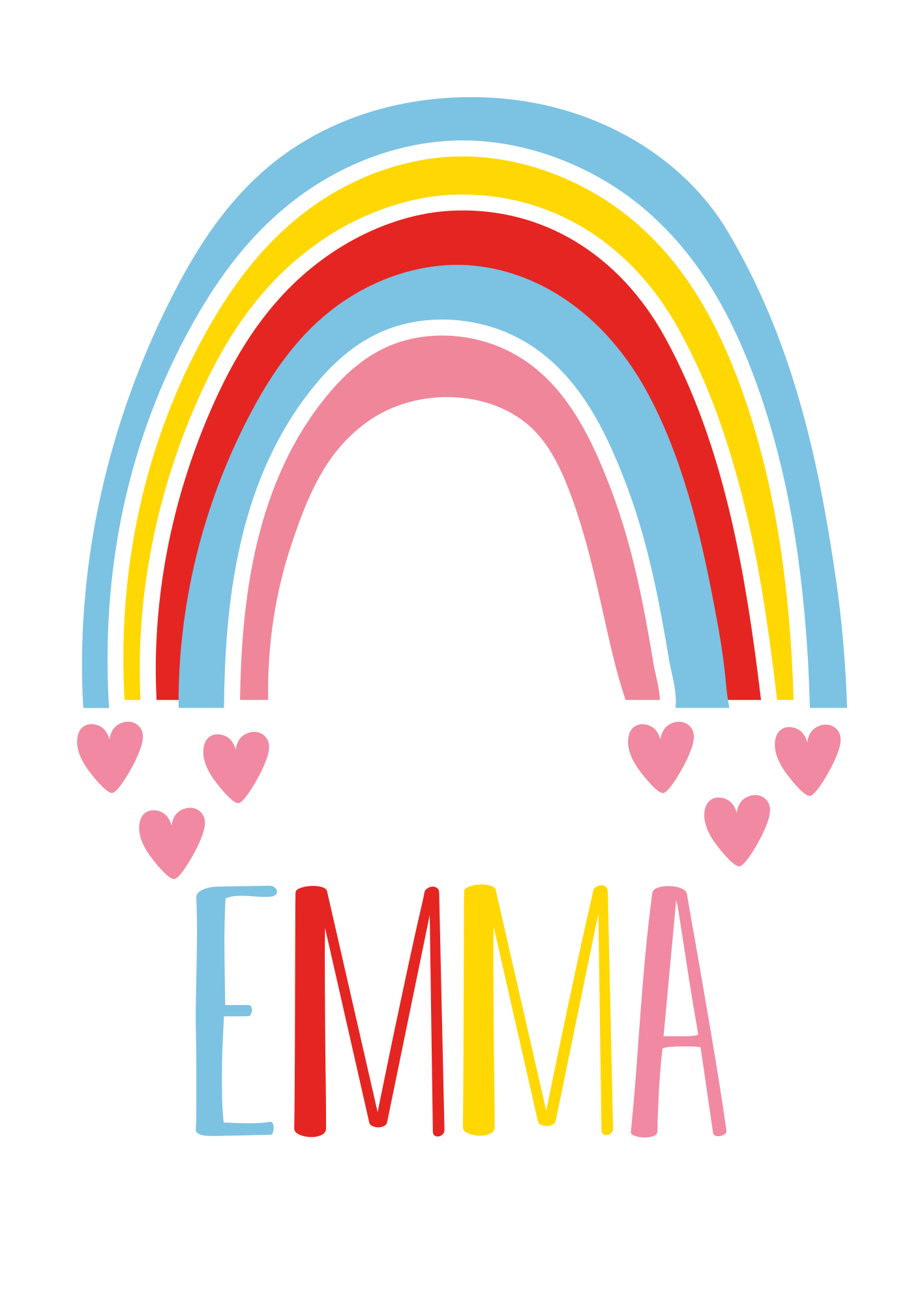 带有个性化名字海报的彩虹 - TenStickers