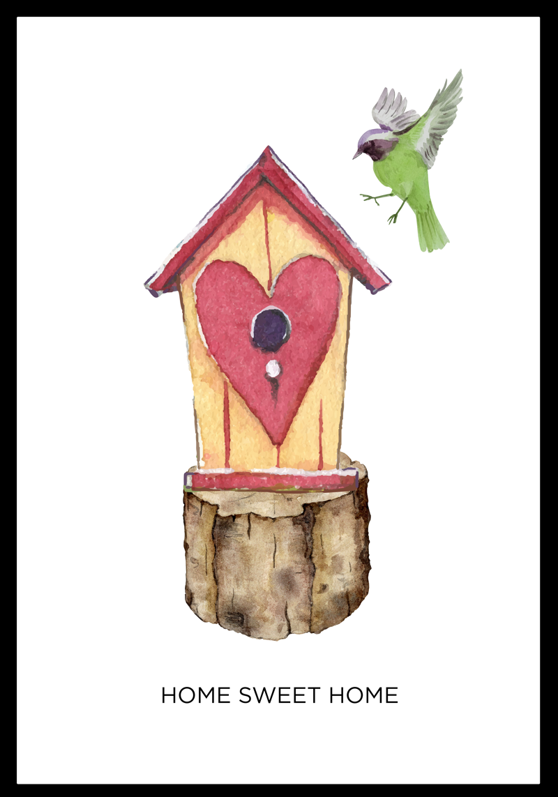 客厅海报 家，甜蜜的家 - TenStickers