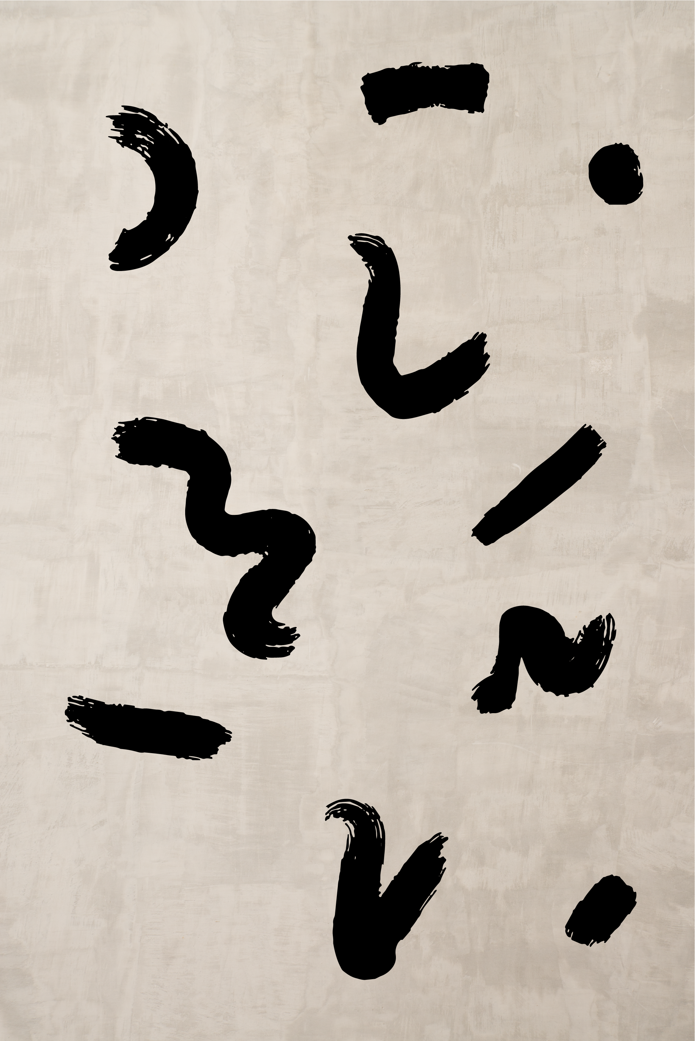 斯堪的纳维亚海报黑色刷子形状 - TenStickers