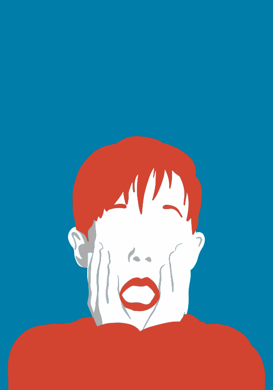 海报展示害怕的小孩 - TenStickers