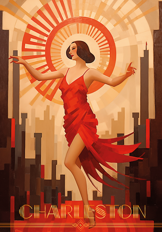 装饰艺术海报查尔斯顿 - TenStickers