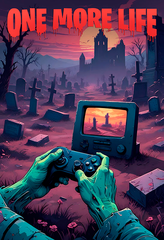 视频游戏海报 one more life - TenStickers