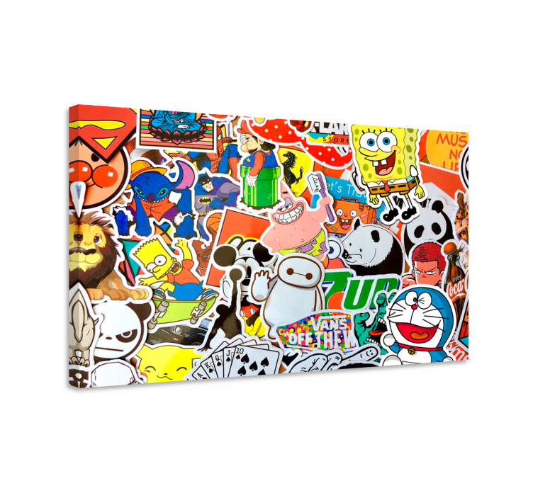 卡通人物幼儿园帆布 - TenStickers