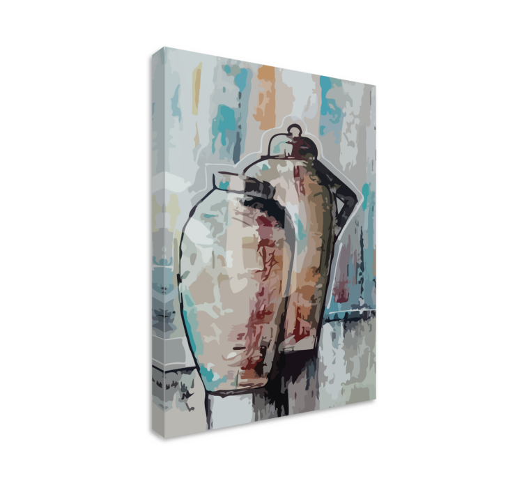 盲人装饰复古陶土花瓶 - TenStickers