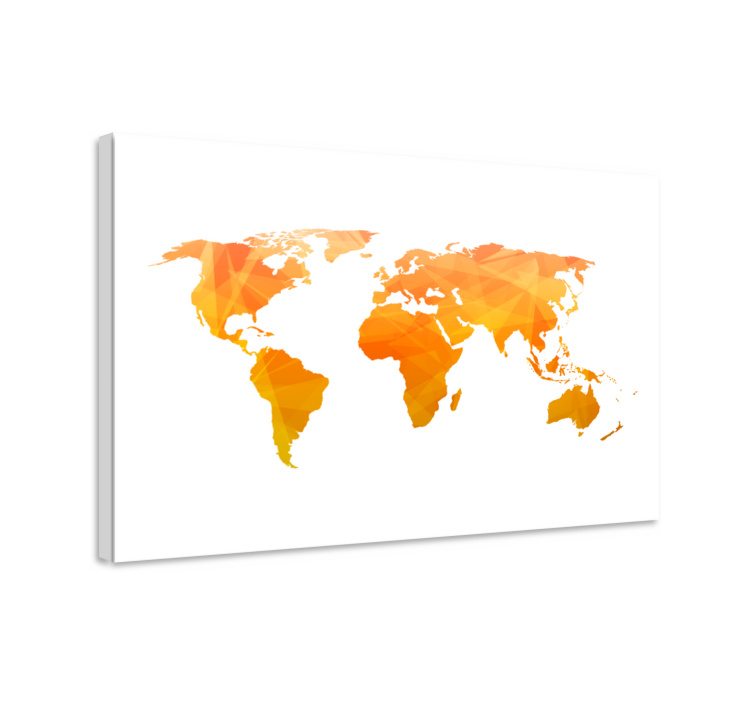 盲人世界地图：抽象几何世界 - TenStickers