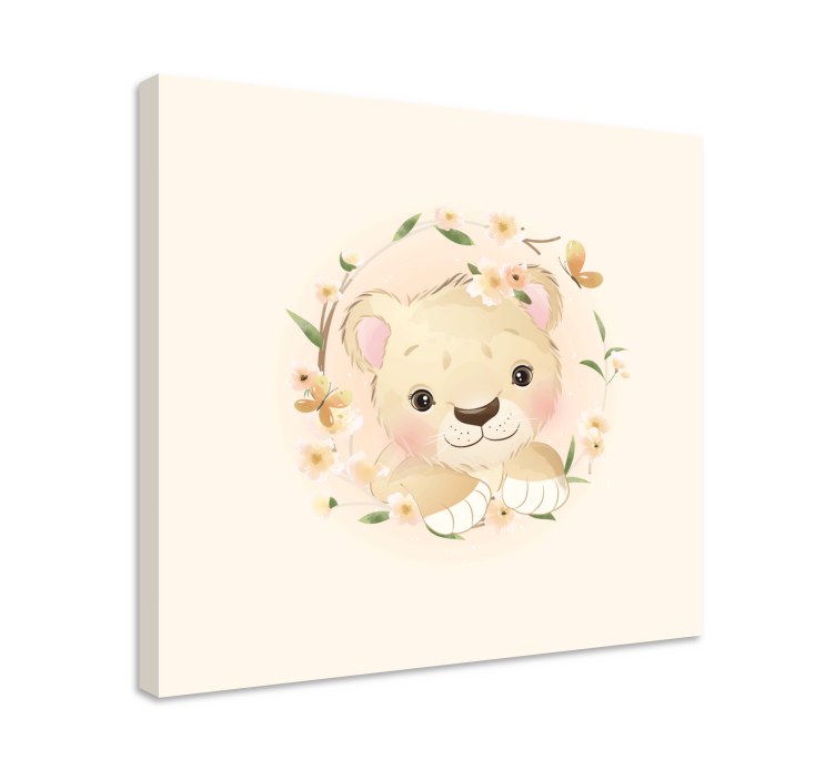 盲人动物花冠狮子幼崽 - TenStickers