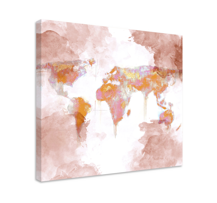 盲人世界地图艺术世界地图 - TenStickers