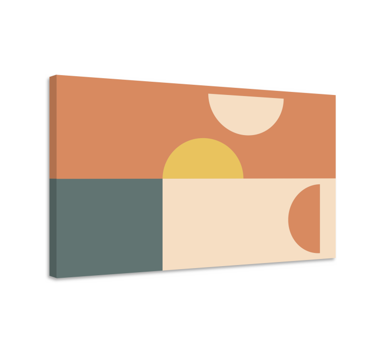 半圆形和矩形几何画布 - TenStickers