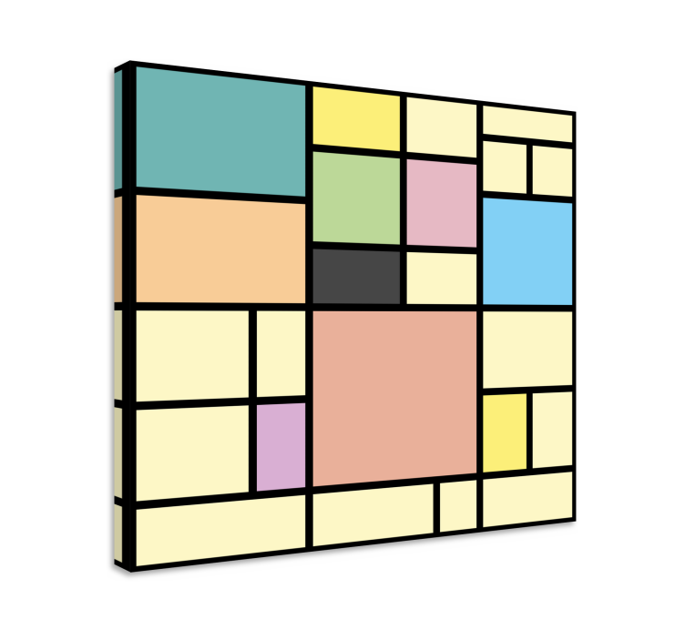 拼凑色块现代帆布 - TenStickers